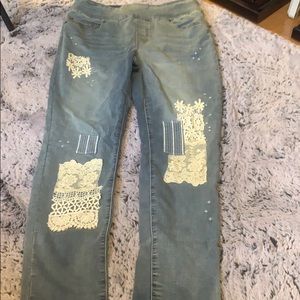 Coldwater Creek Lace Accents Jeans New